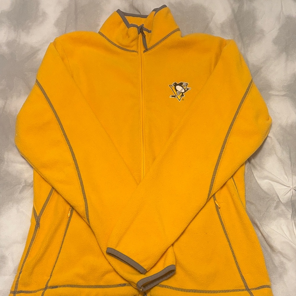 Pittsburgh Pens Women’s Yellow Zip-Up Jacket